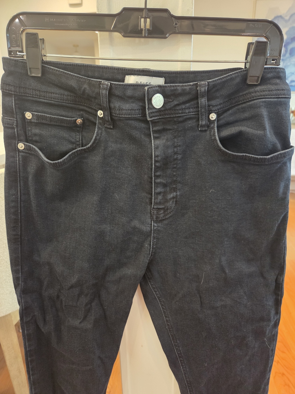 Reiss Men's "Bruce" Dark Wash Black Slim Fit Denim Jeans 32x32 GUC